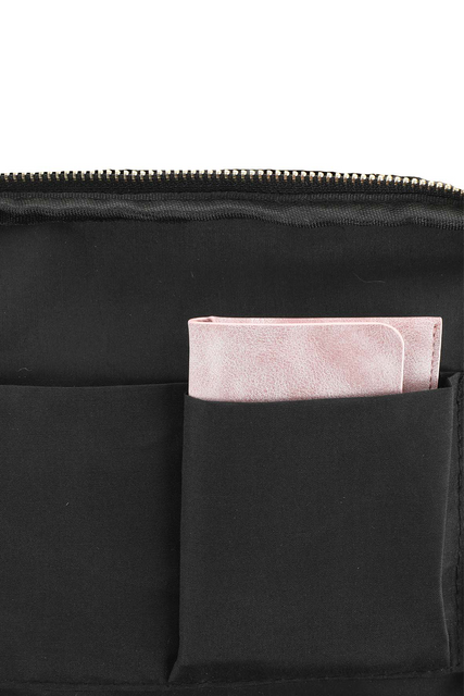 Cartera Cruzada Negra Black Nylon Steel i-D-1