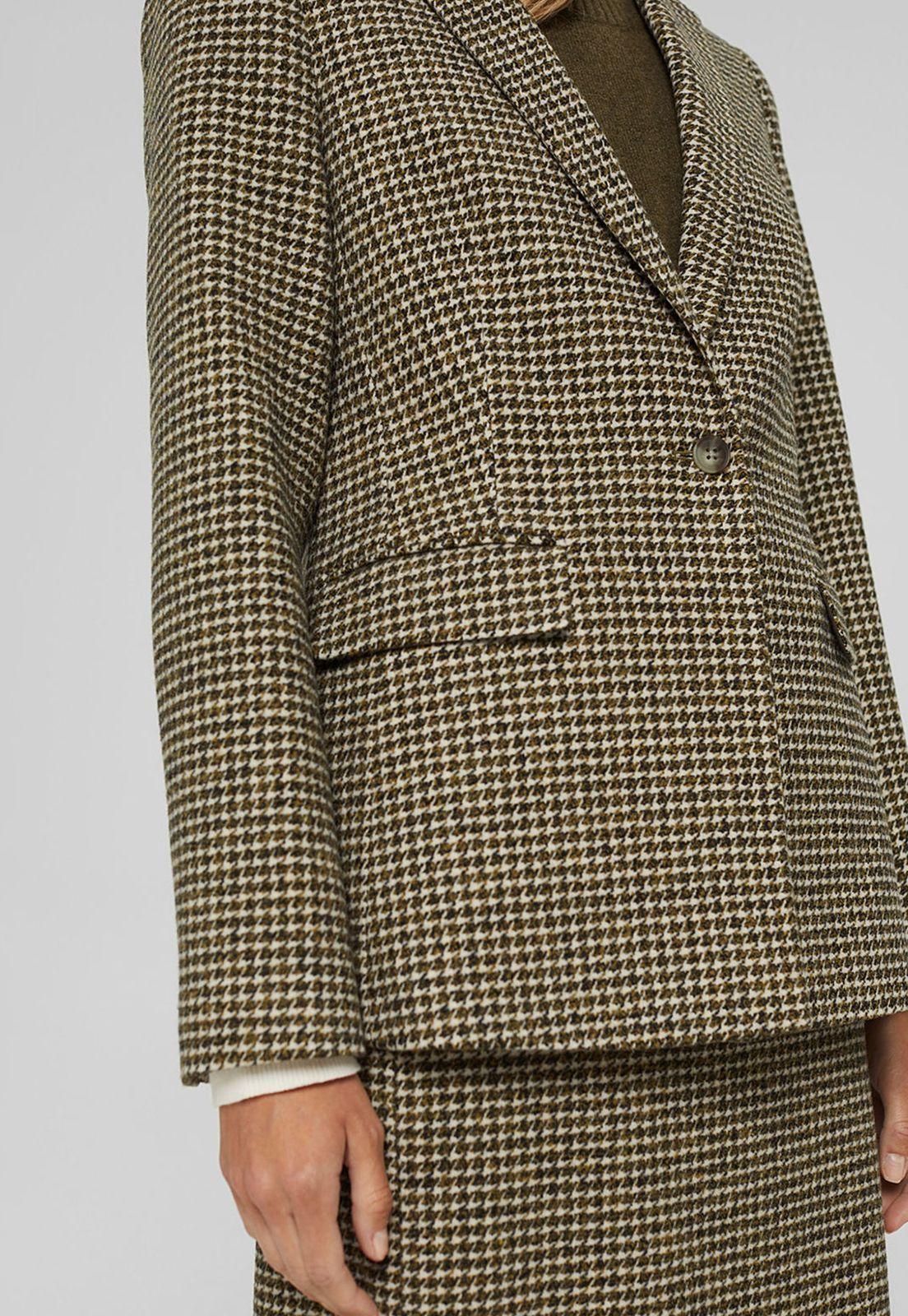 Blazer Con Diseño De Pata De Gallo Esprit-2