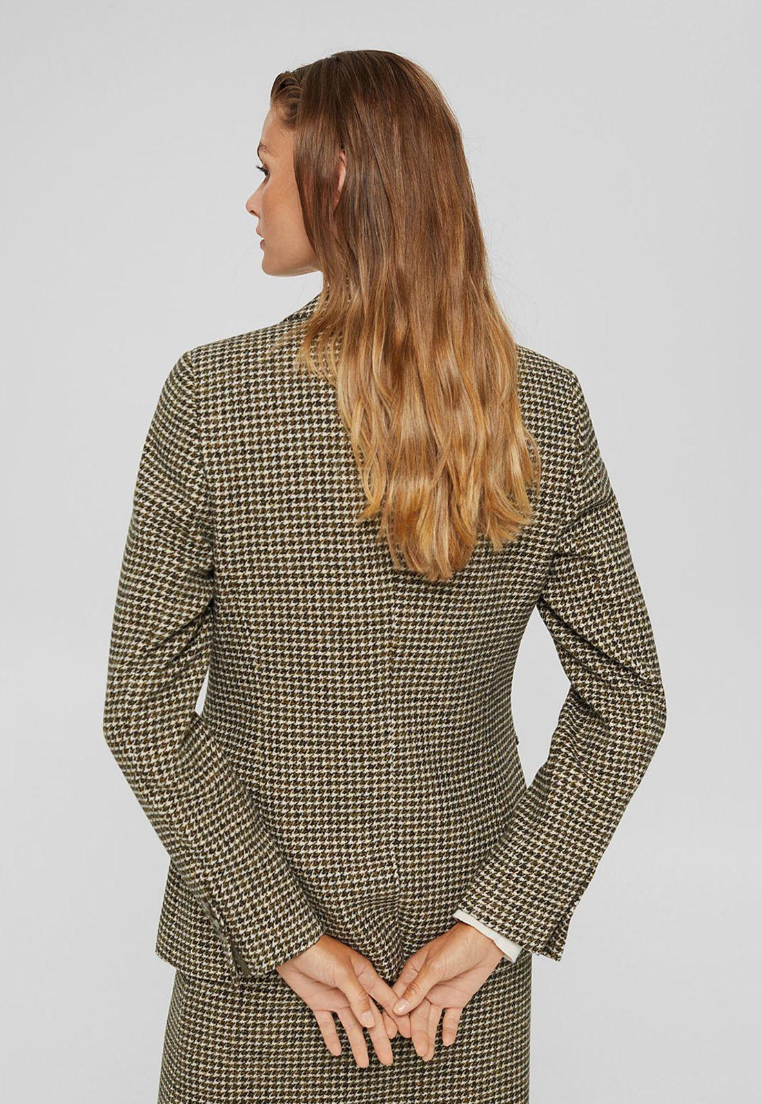 Blazer Con Diseño De Pata De Gallo Esprit-1