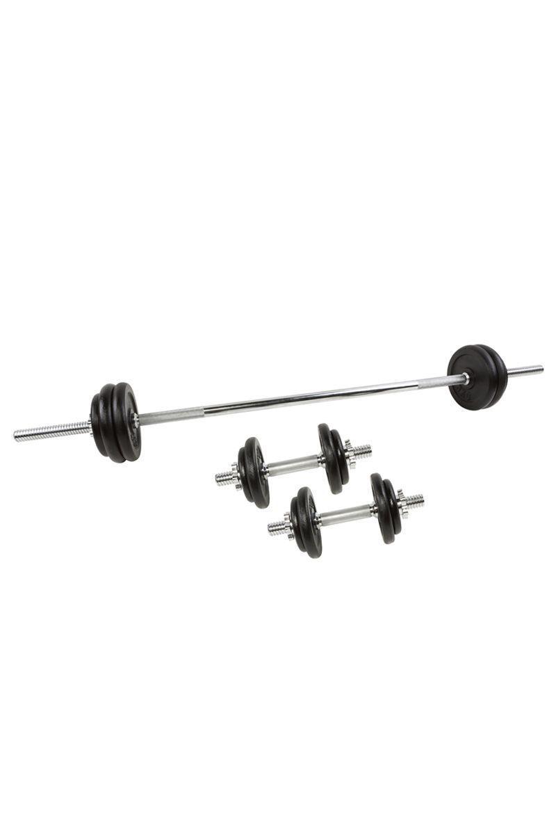 Set Pesas 50 KG Barra Mancuernas y Discos-0