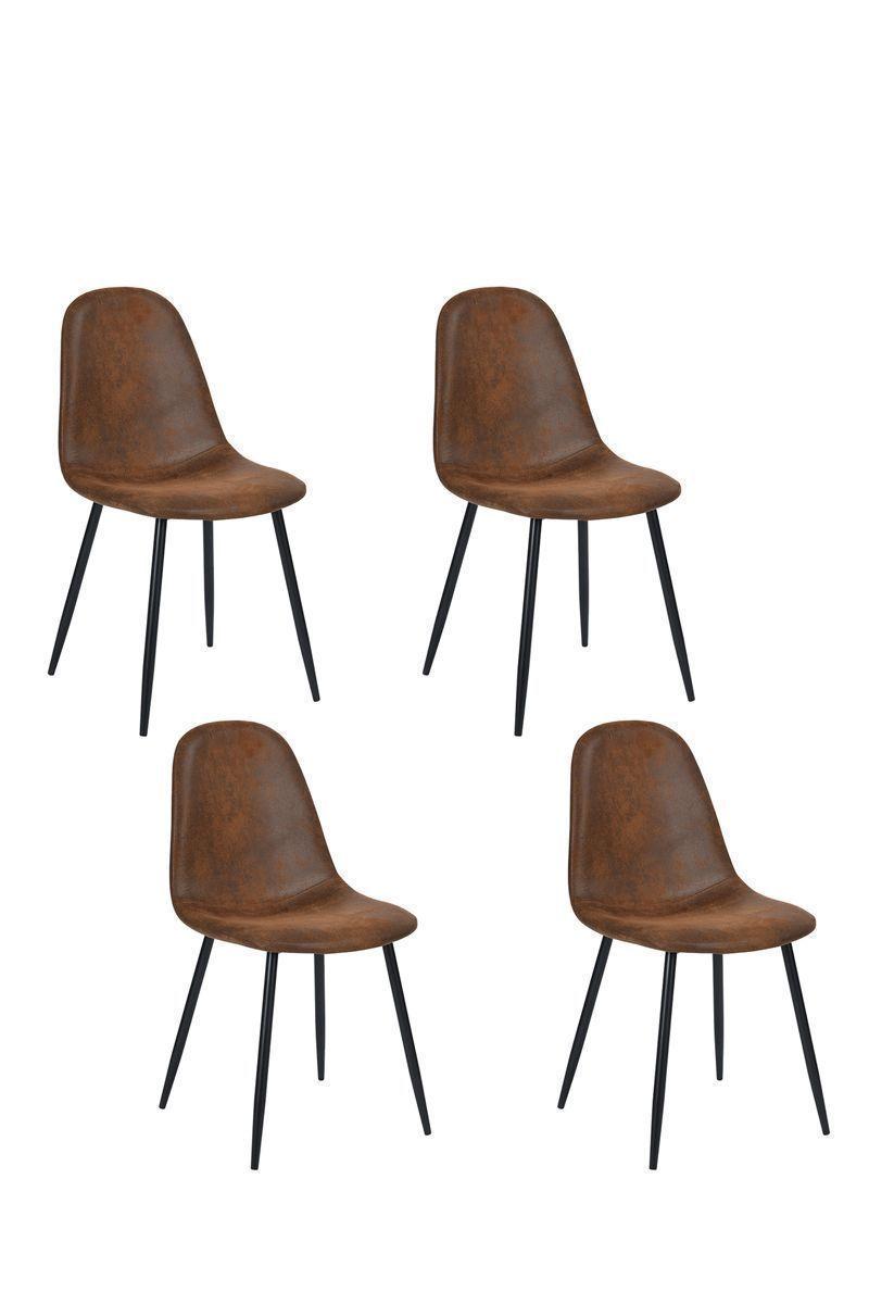 Pack 4 Sillas Comedor Vintage Pu y Terciopelo-0