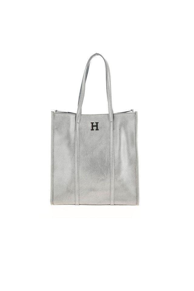 Cartera Hombro Plateada Beach Comber Luna Humana-0