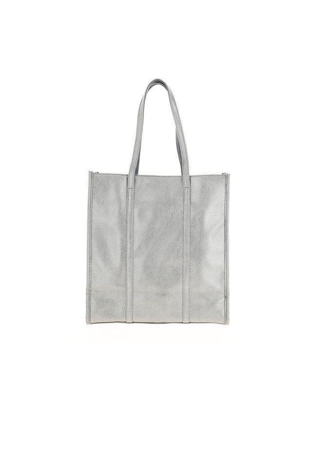 Cartera Hombro Plateada Beach Comber Luna Humana-1