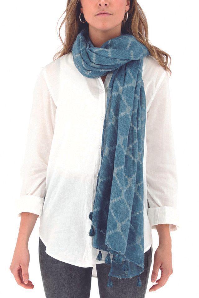 Pañuelo Rombos Azul Humana-0