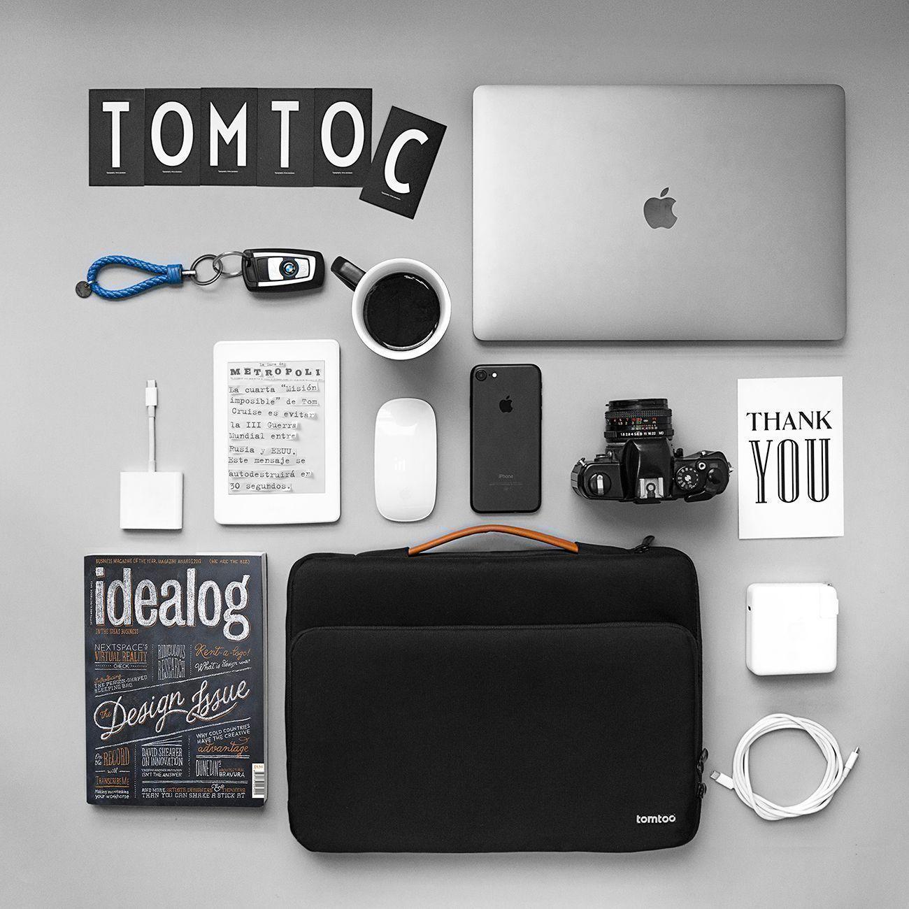 Tomtoc-funda A14 Para 14''Notebook/Macbook- Negro-5