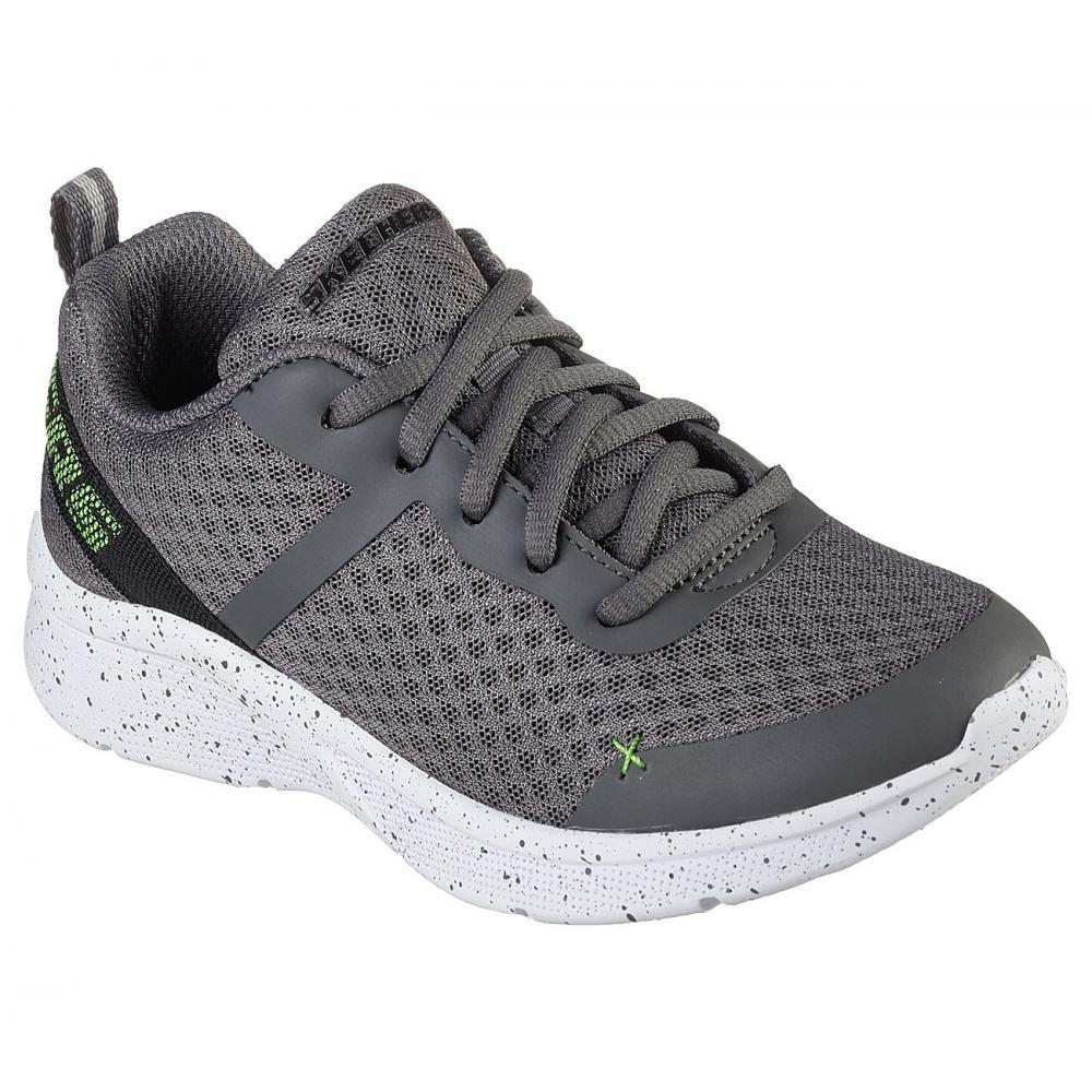Zapatilla Niño Microspec Gris Skechers-1