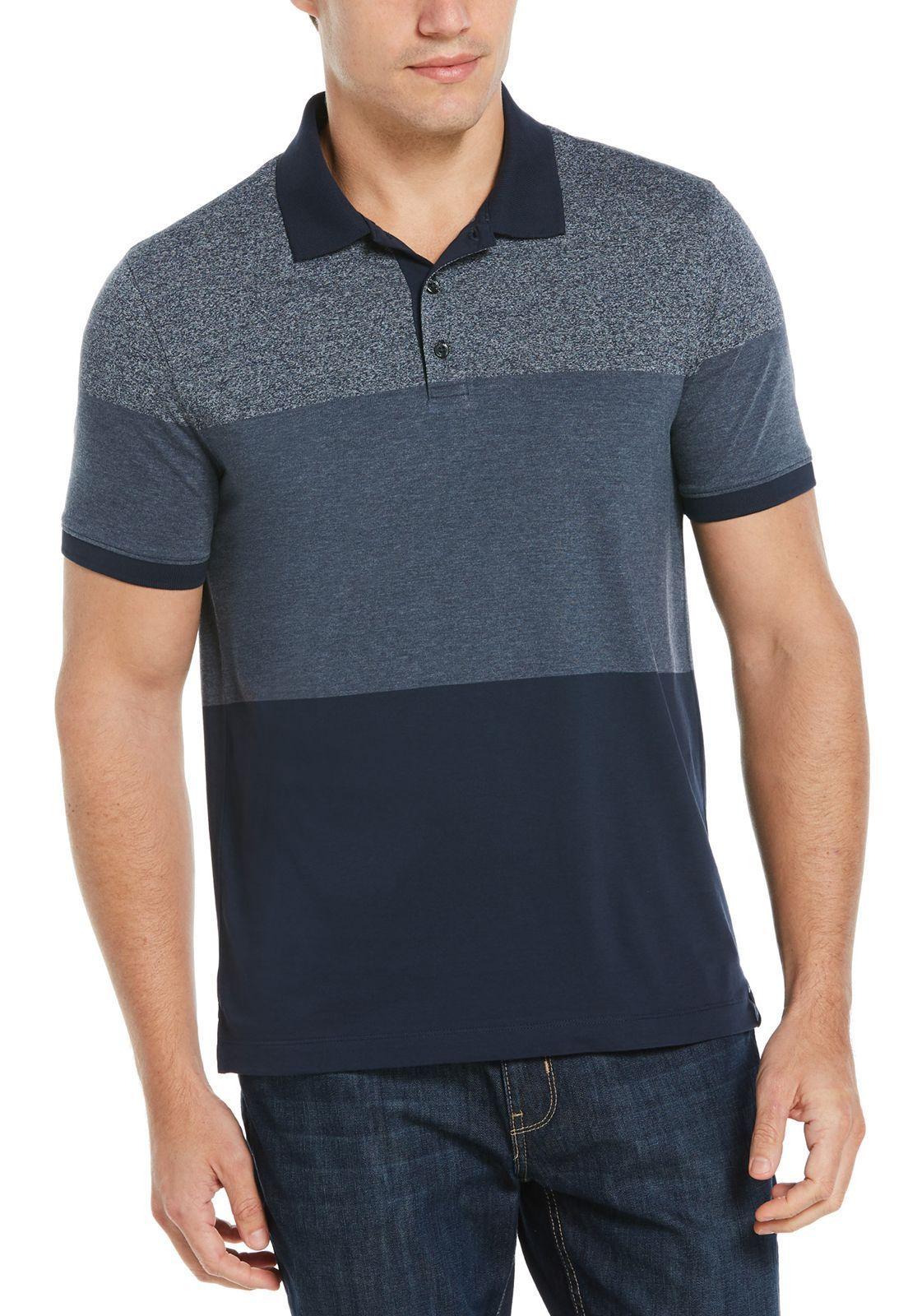 Polera polo color block navy-0