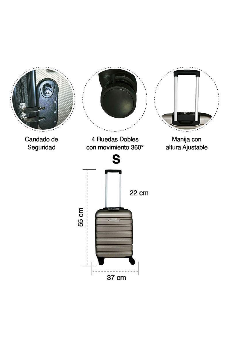 Maleta Rígida Danubio S Champagne-2