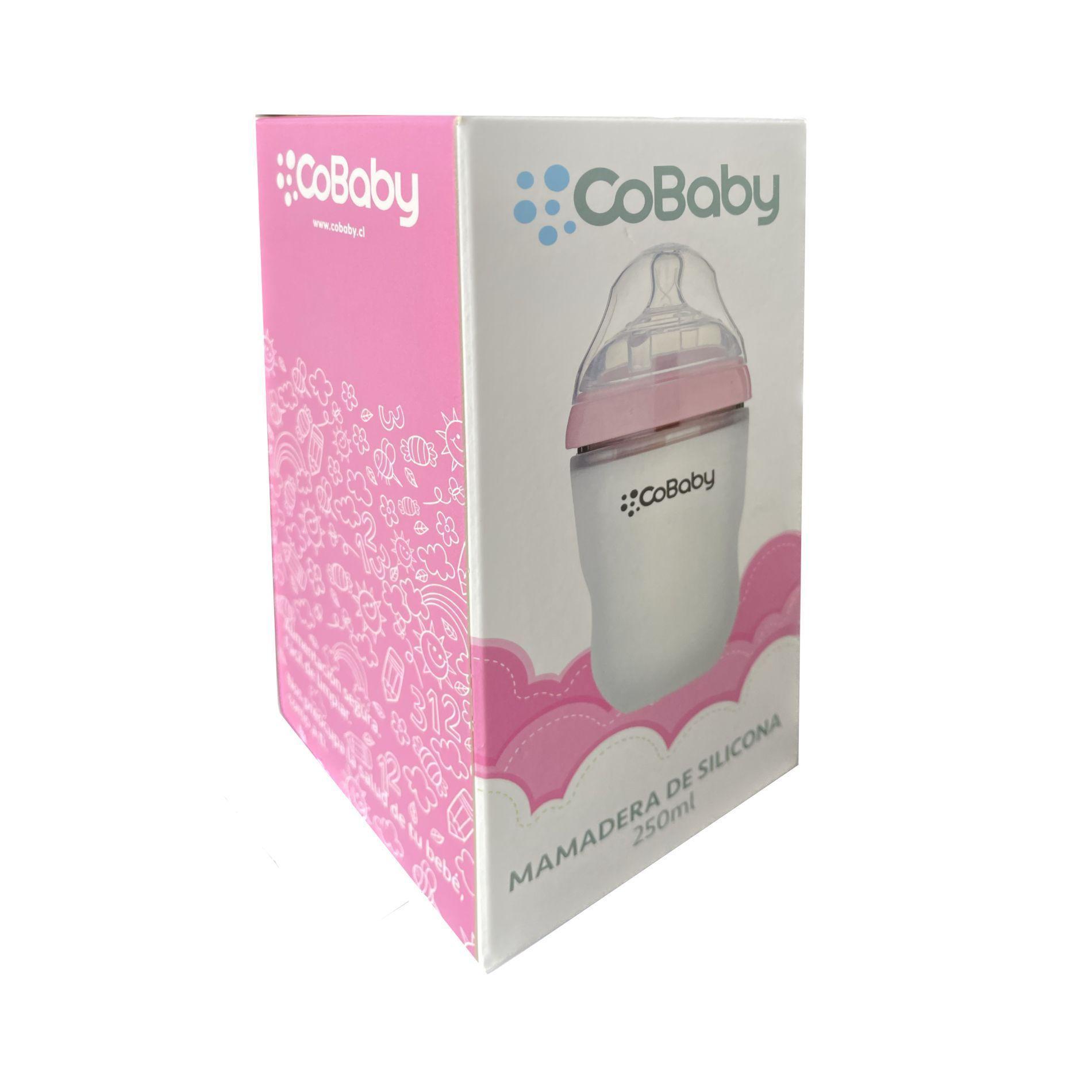 MAMADERA SILICONA FLEXIBLE COBABY 250ml ROSA-5