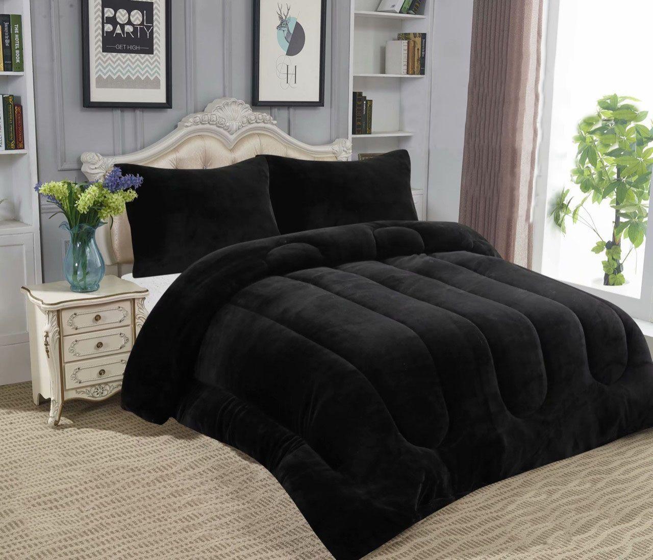 Cobertor Chiporro Cubrecamas 2 Plazas Negro-0