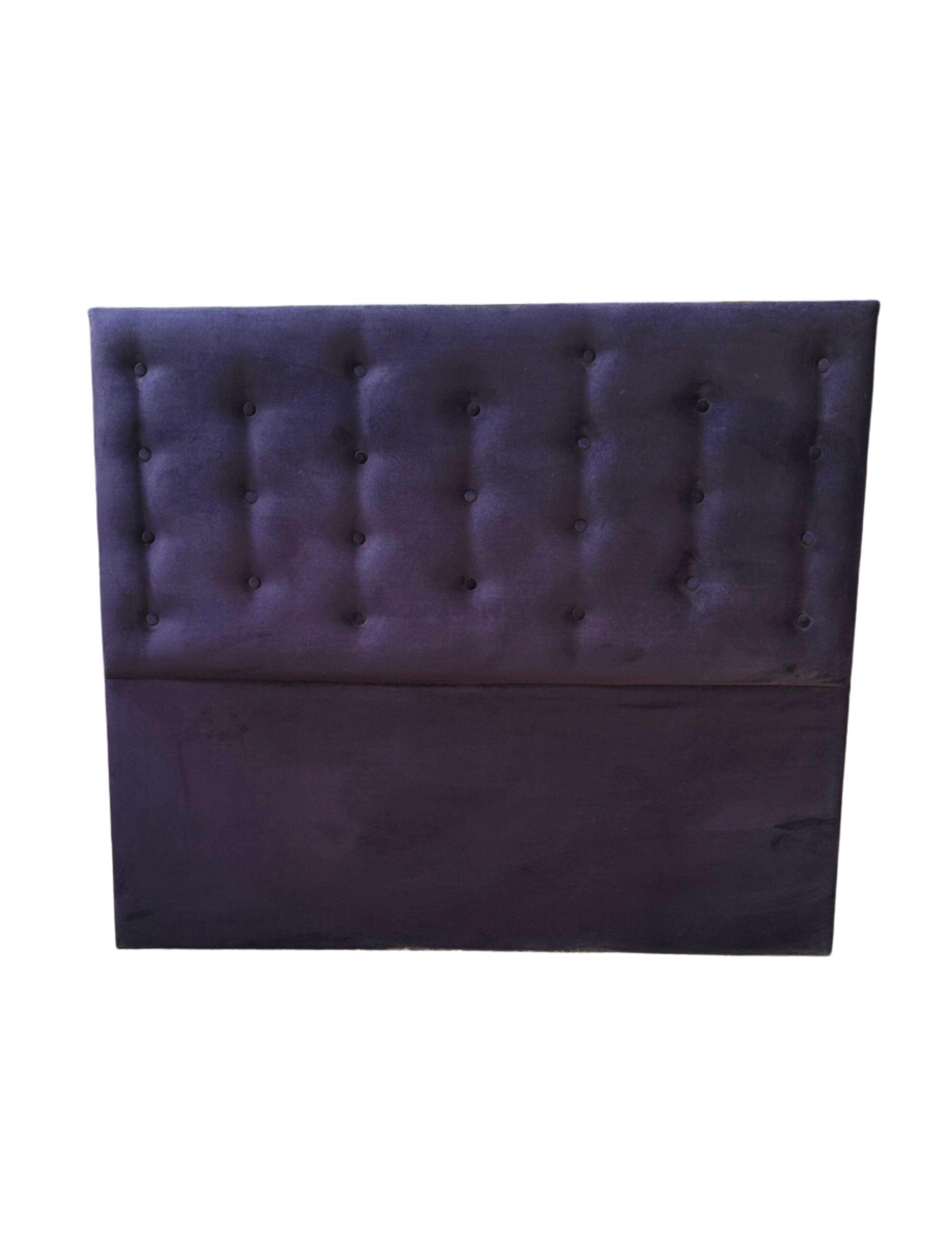Respaldo Botoné Con Base 2P Negro Felpa-6