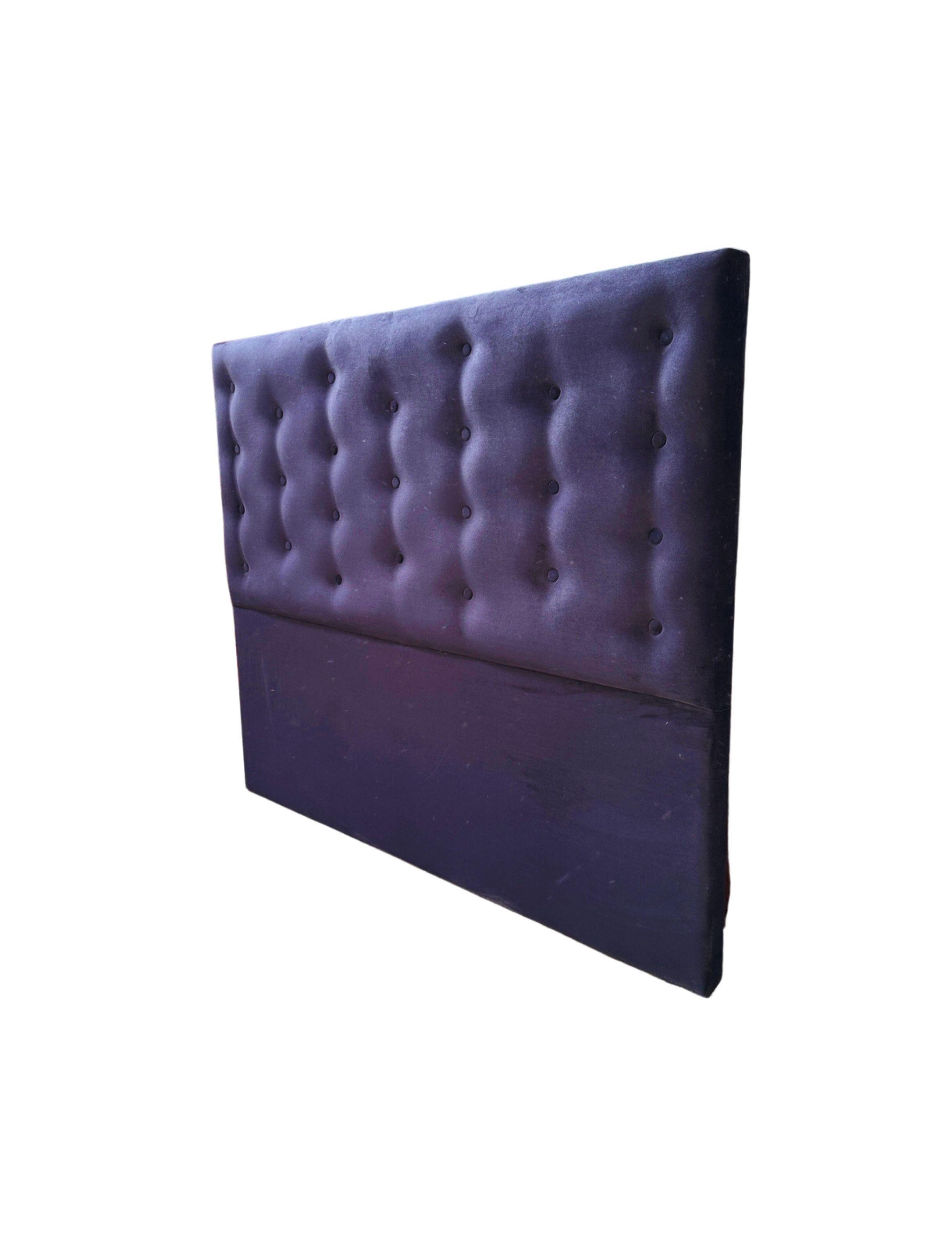 Respaldo Botoné Con Base 2P Negro Felpa-4