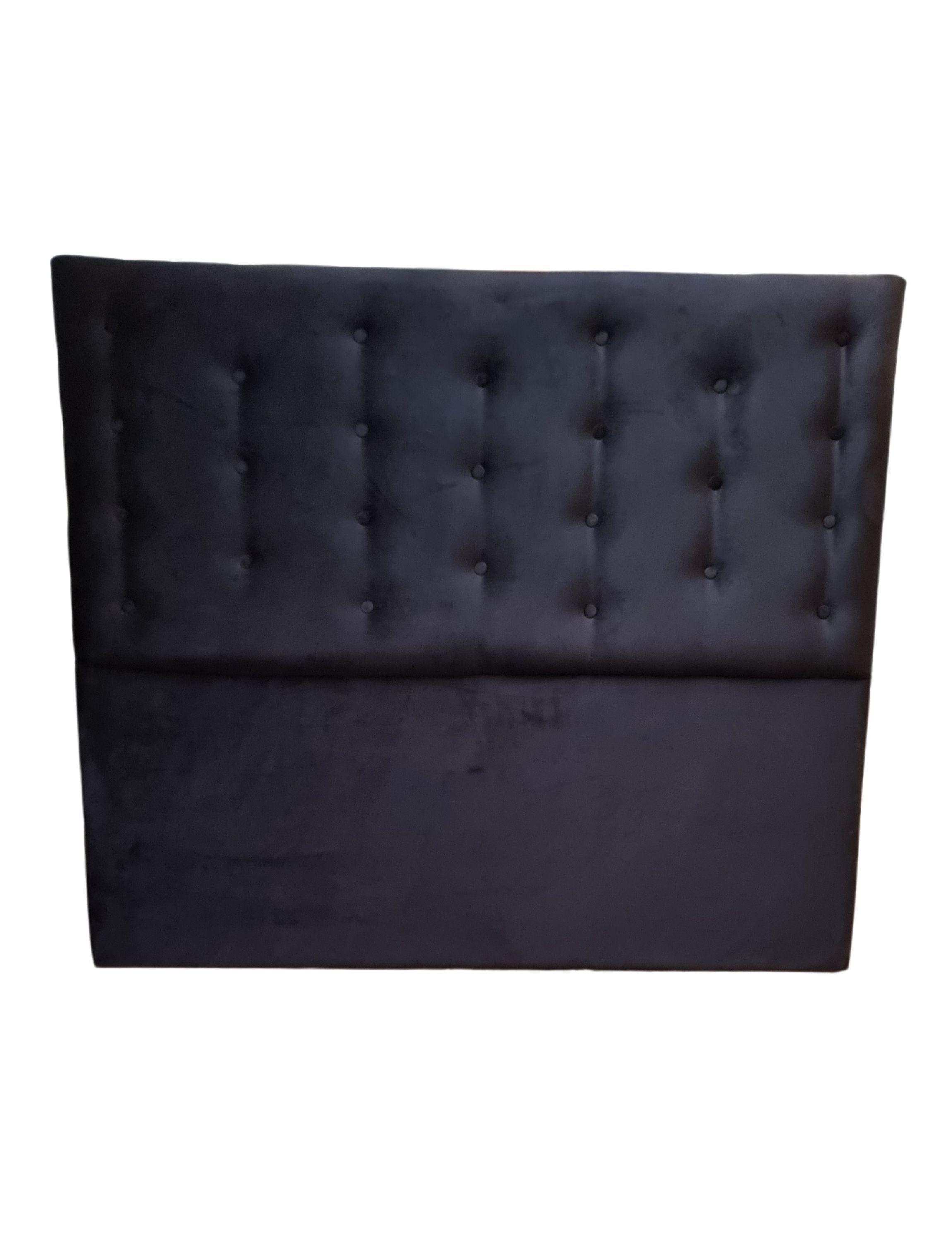 Respaldo Botoné Con Base 2P Negro Felpa-3