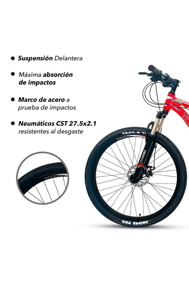 Bicicleta Mountain Bike Challenger Aro 27,5" Rojo-4
