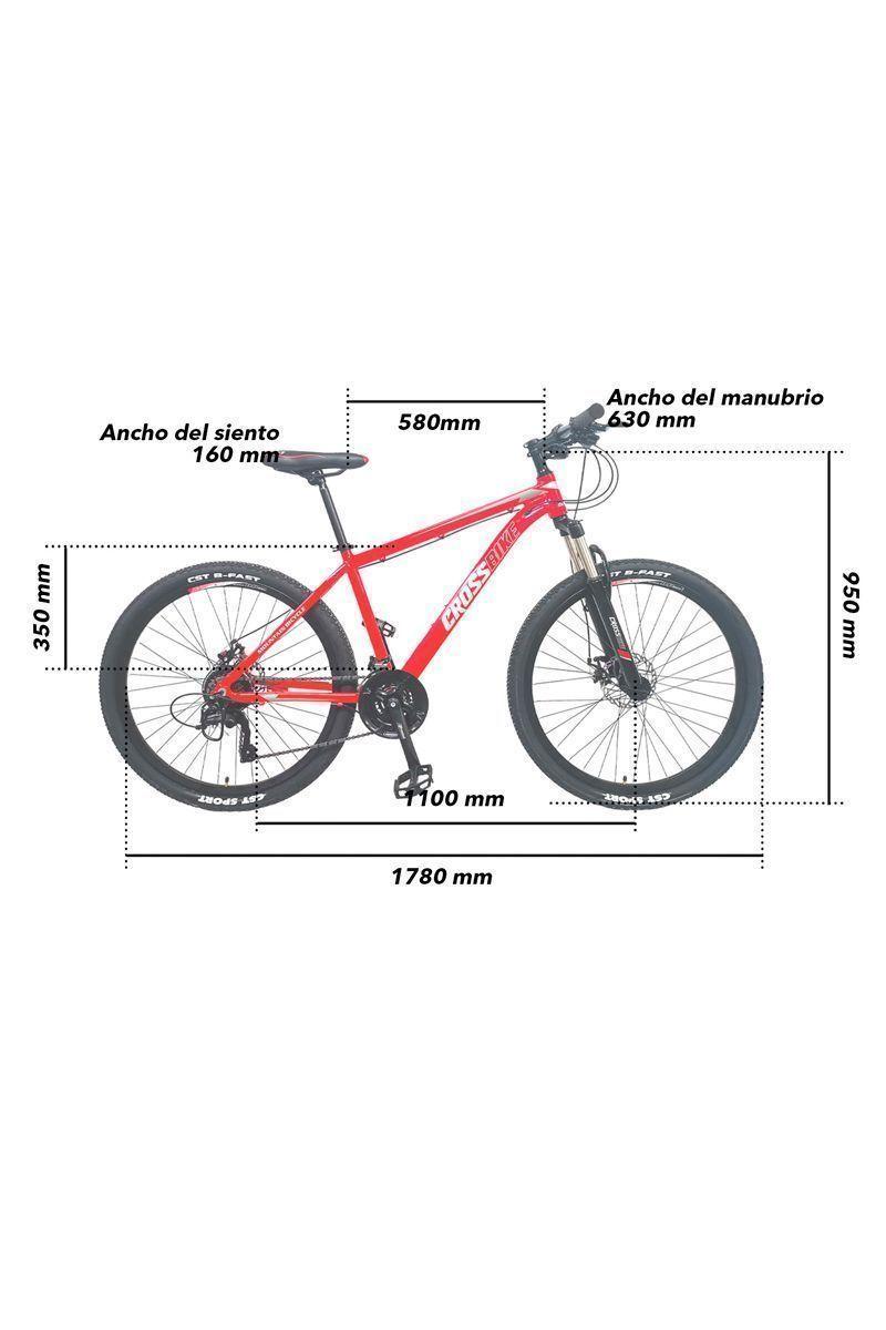 Bicicleta Mountain Bike Challenger Aro 27,5" Rojo-1