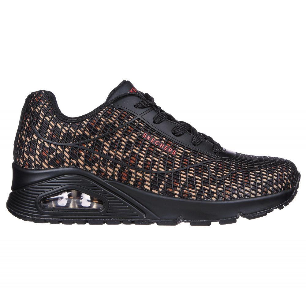 Zapatilla Mujer Uno  Free Negro Skechers-4