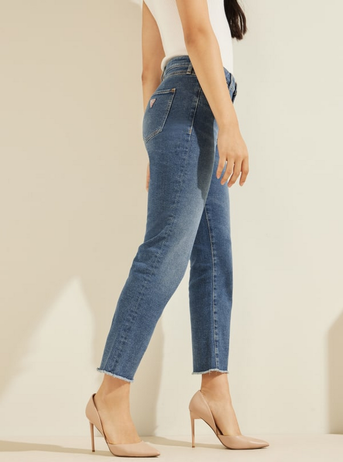 Jeans Guess 1981 Ankle Straight W Fray Hem Dumw Denim-1