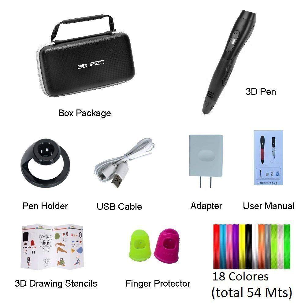 Boligrafo de impresión 3D ABS Smaffox SM-01 54M + Estuche-3