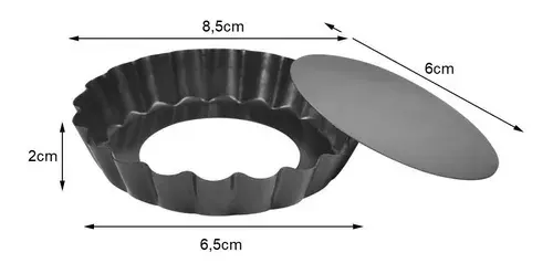 Pack X24 Moldes Tartaleta Desmontable Tarta Individual 8,5cm -2