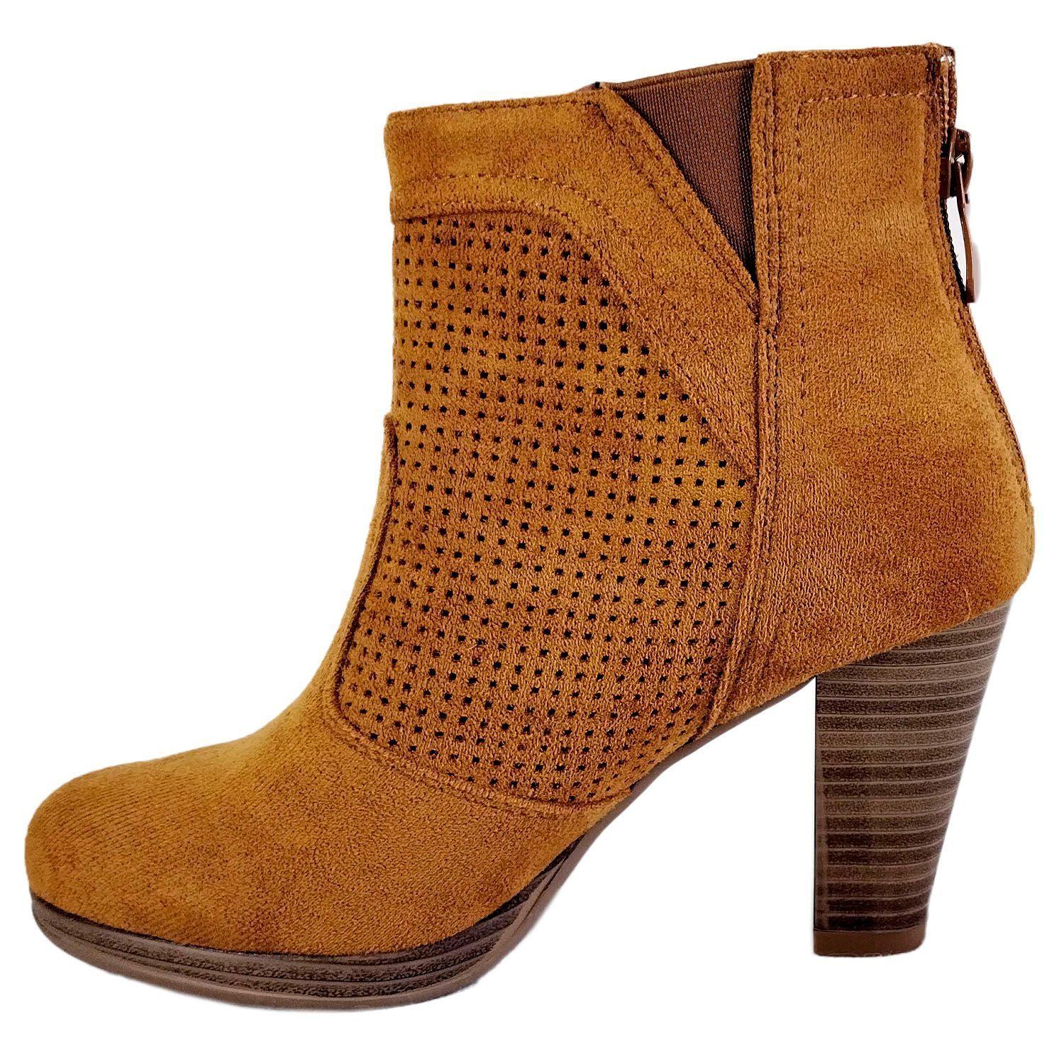 Botin formal de Mujer Camel-3