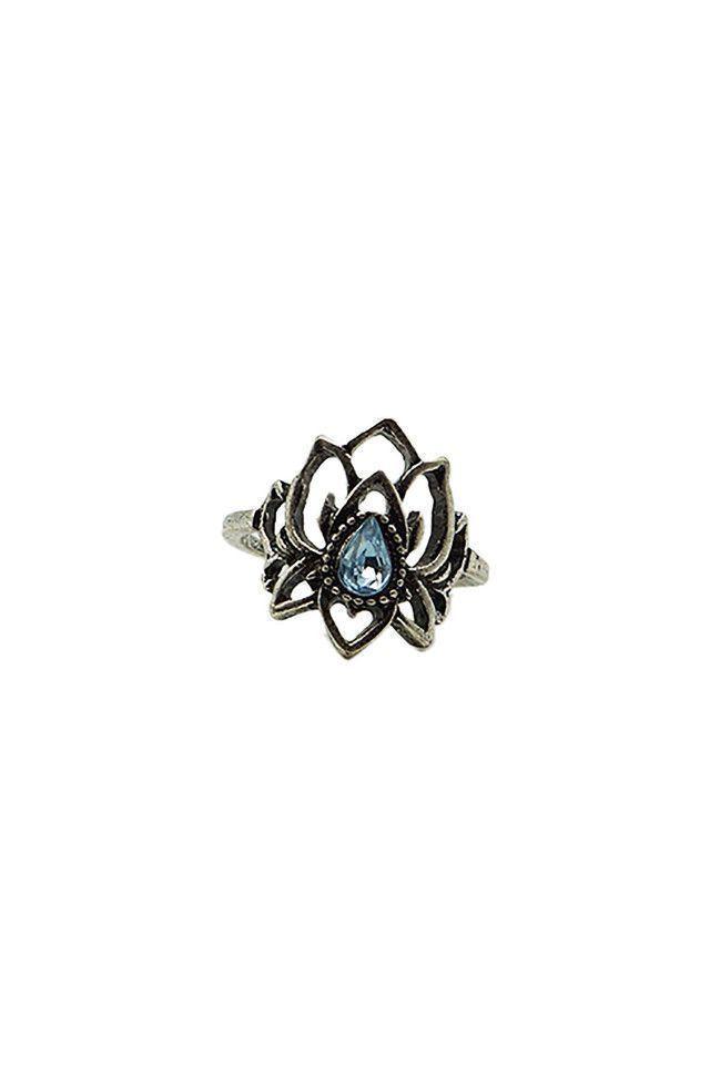 Anillo Delgado Plateado Black Nitro Lotus Humana-0