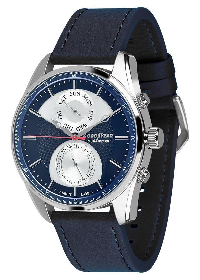 Reloj Multifunción Hombre Silver Blue Goodyear Watches-0
