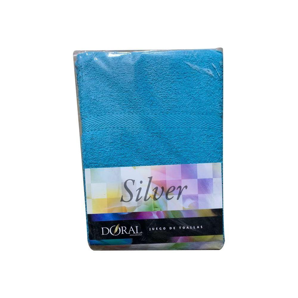 Juego De Toallas Silver Doral 100% Algodón Celeste -0