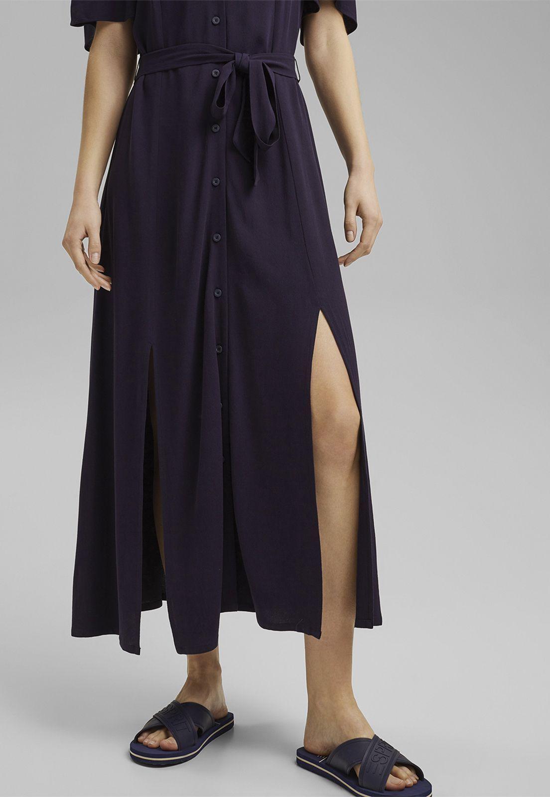 Vestido Con Cinturón Esprit Azul marino-2