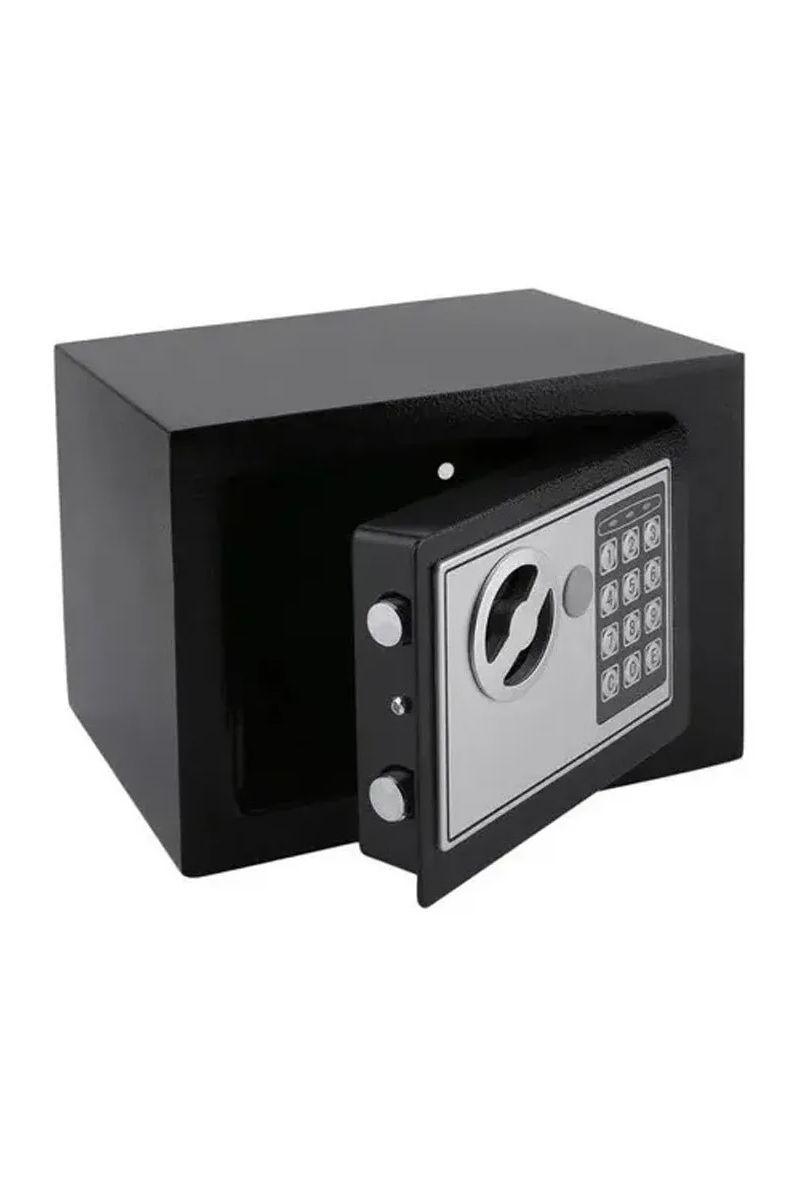 Caja Fuerte Caja Seguridad Digital Para Anclar A La Pared Negro-1