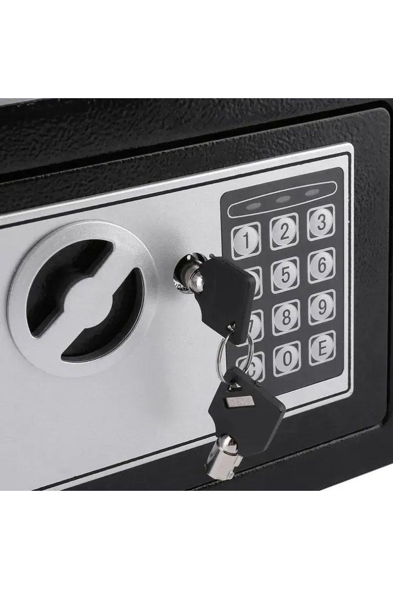 Caja Fuerte Caja Seguridad Digital Para Anclar A La Pared Negro-2