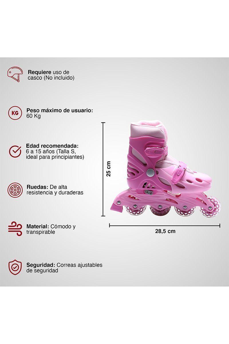 Patines Talla S Modelo BW-501 Rosado-2