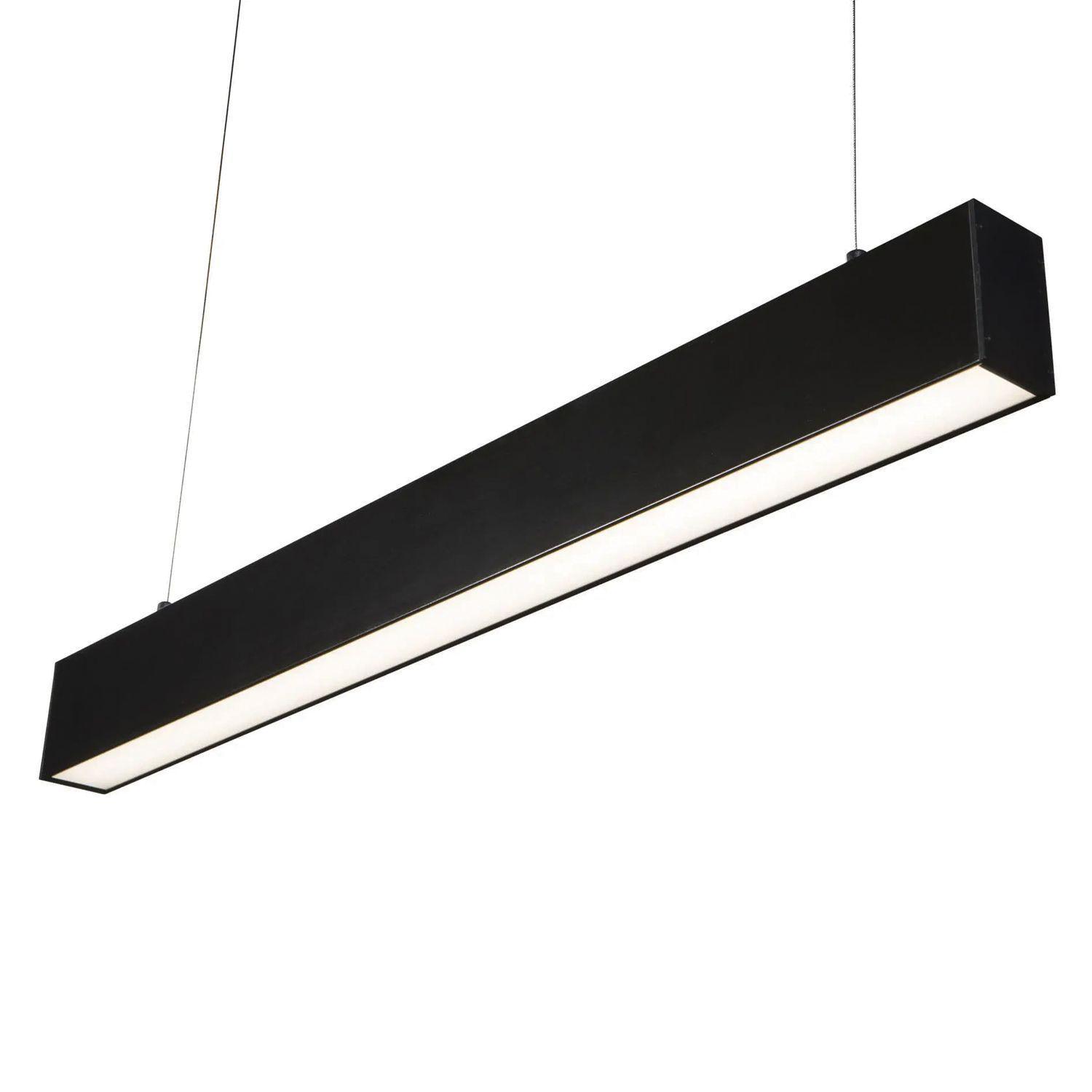 Luminaria Lineal LED 40W Colgante Negro 5075 120cm Neutro-2