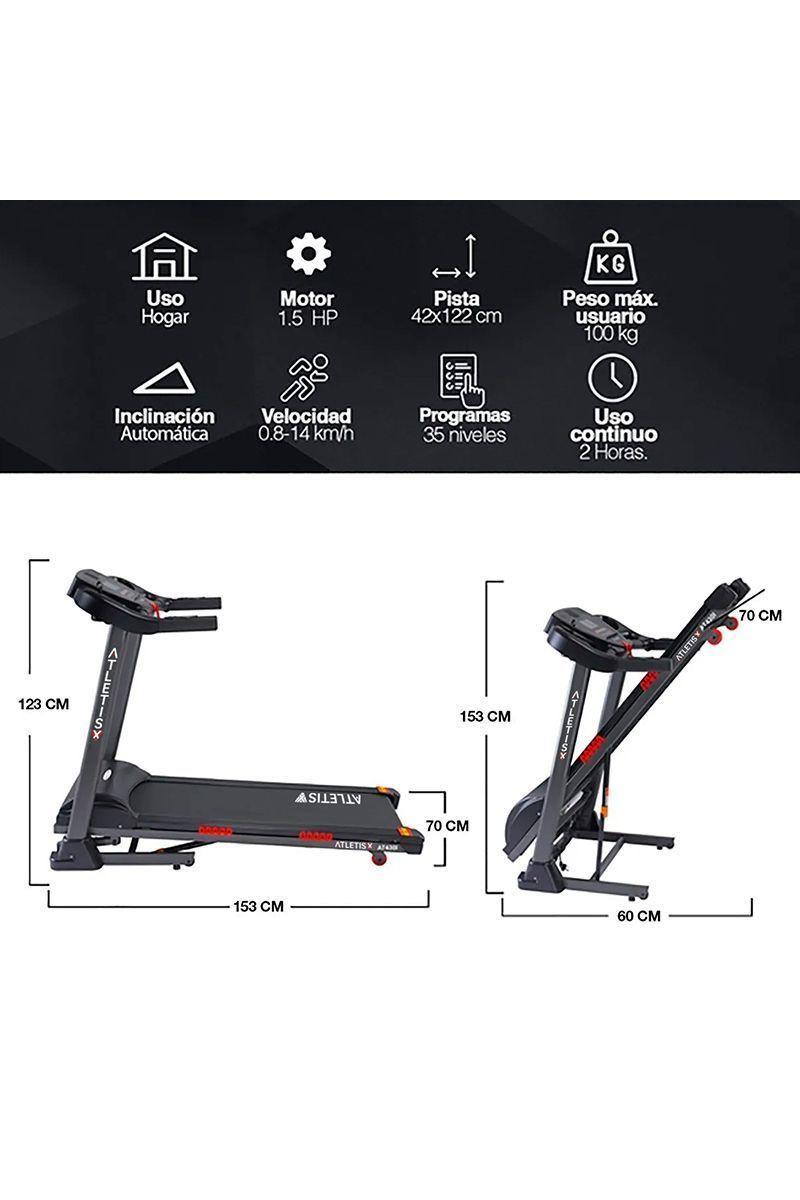 Pack Trotadora AT430I + Spinning HomeFitness Negro-1