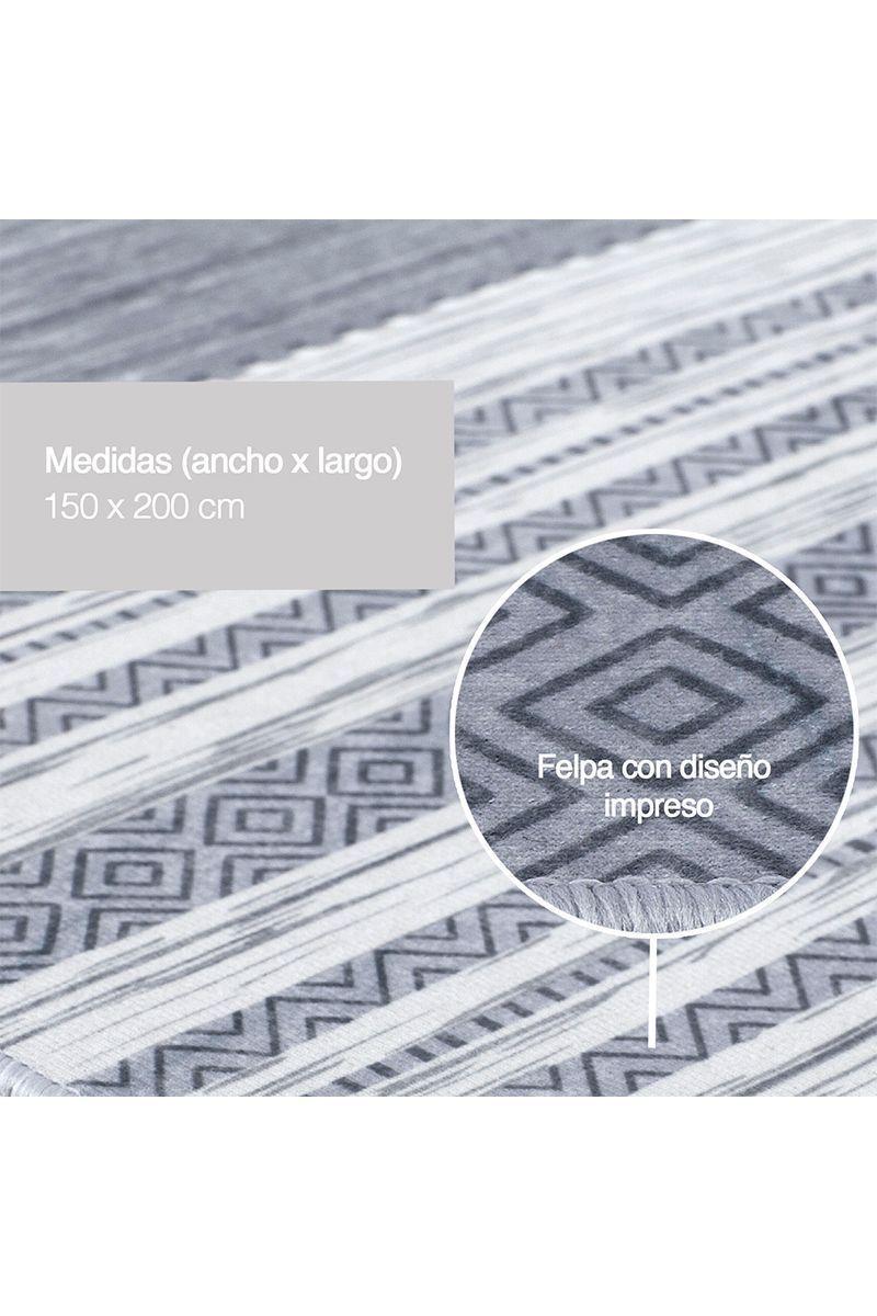 Alfombra Lanuda Marie Diseño 150x200 cm Gris-2
