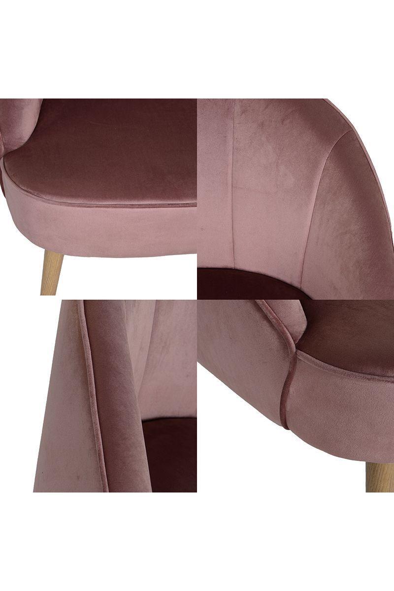 Sitial Poltrona de Terciopelo Gwen Rosado-4