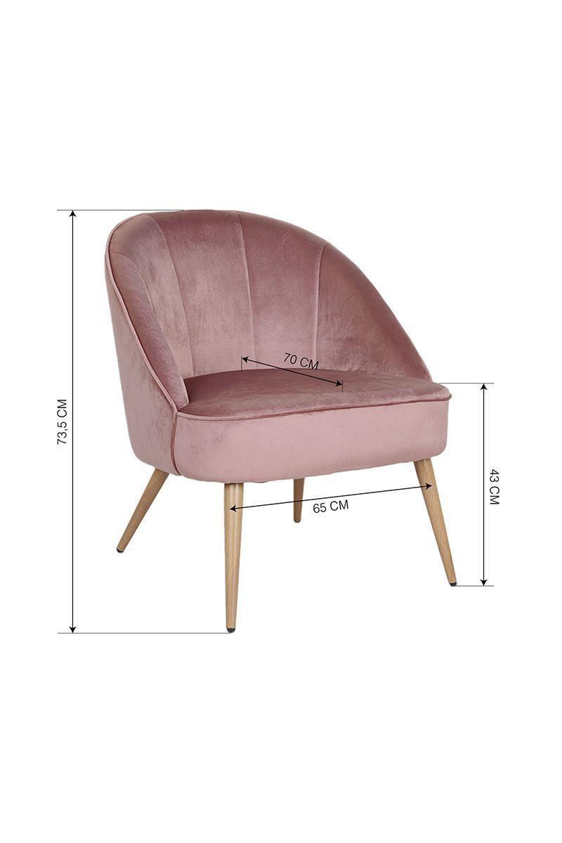 Sitial Poltrona de Terciopelo Gwen Rosado-2