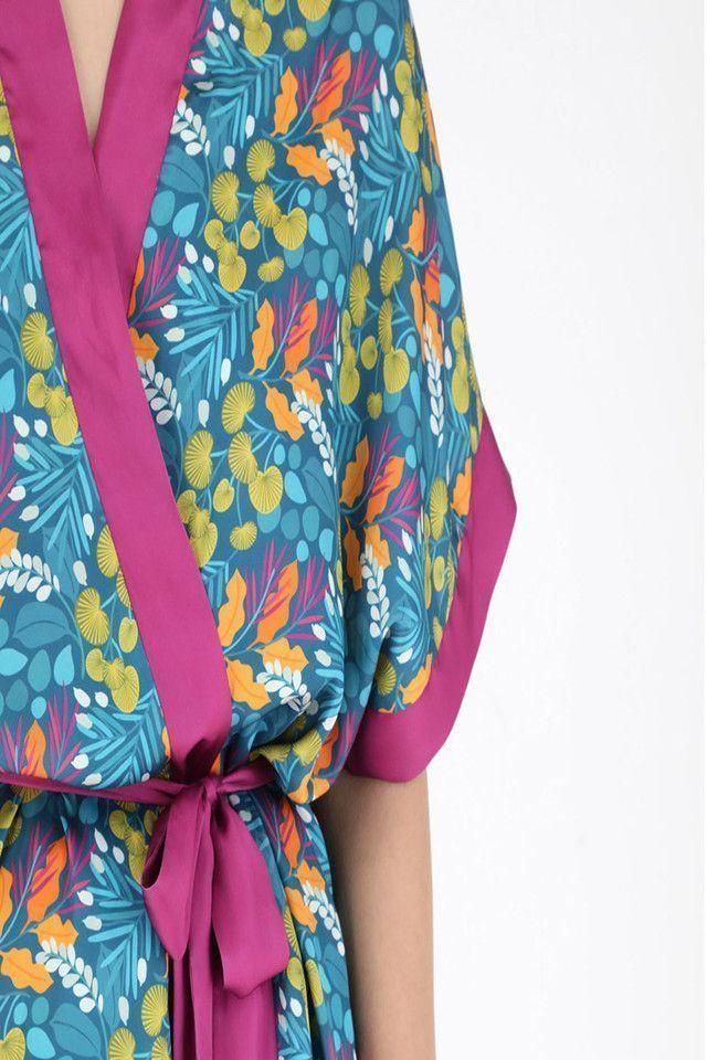 Pijama Bata Azul Garden S-2