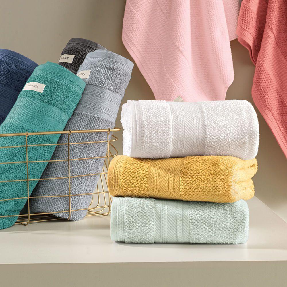 Toalla de baño Karsten Empire 380gr 70 x 135 cm Blanca-2