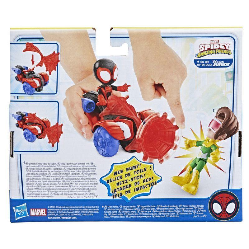 Figura de Acción Spidey And Friends Miles Morales Spider-Man, Set Tecno-moto-3