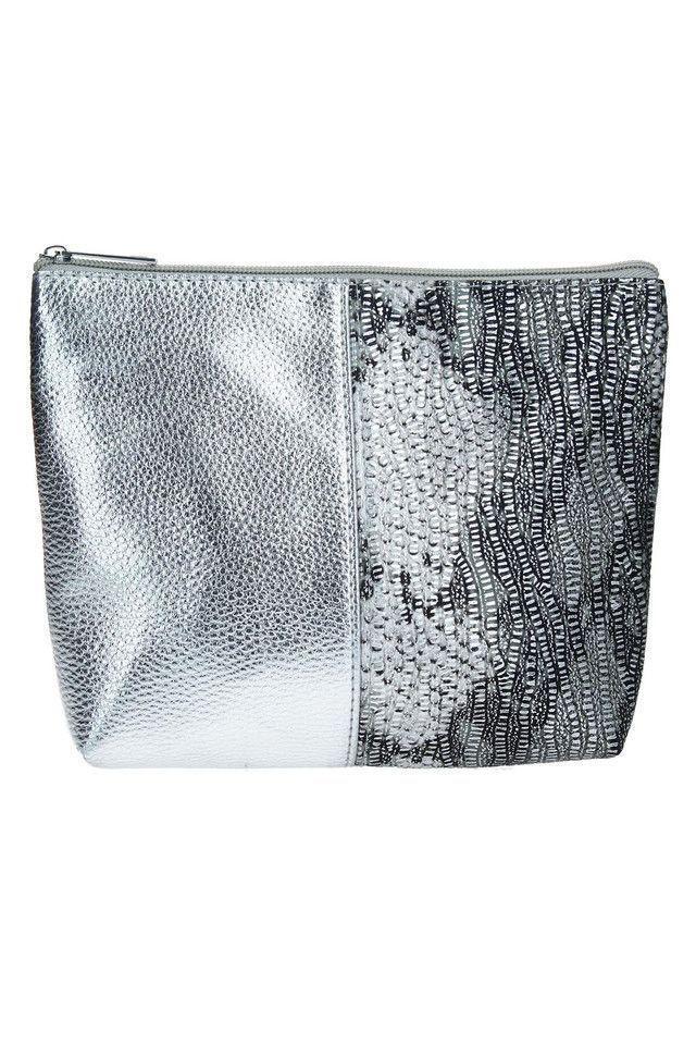 Cosmetiquero Plateado Reptil iD-0