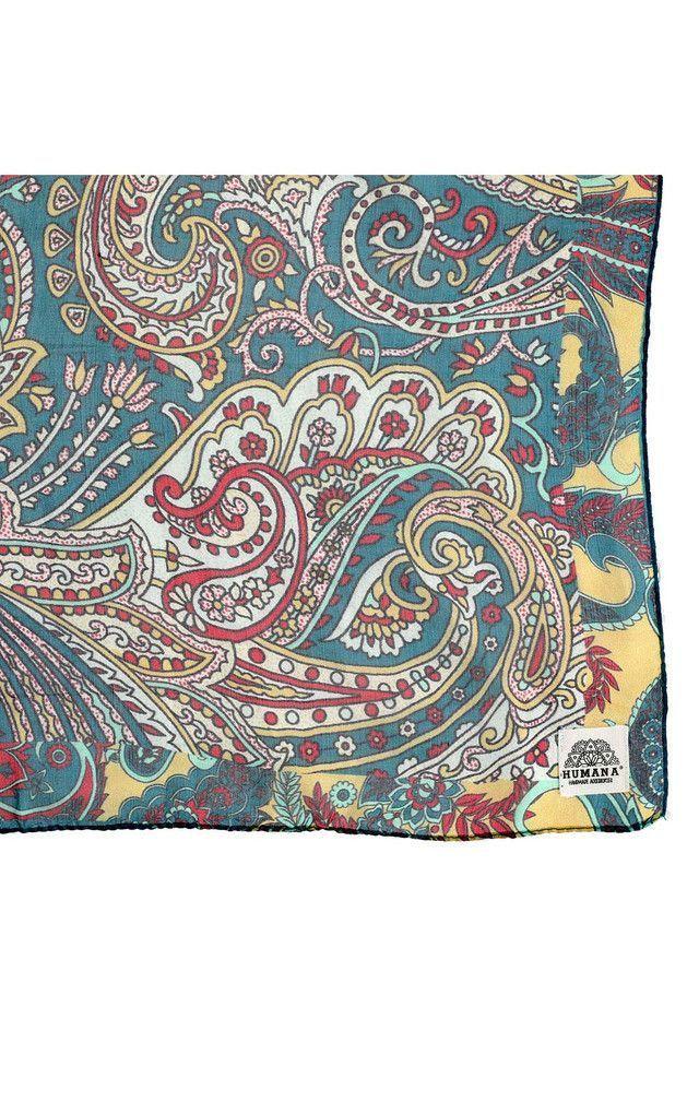 Pañuelo Seda Malibú Azul  Humana-1