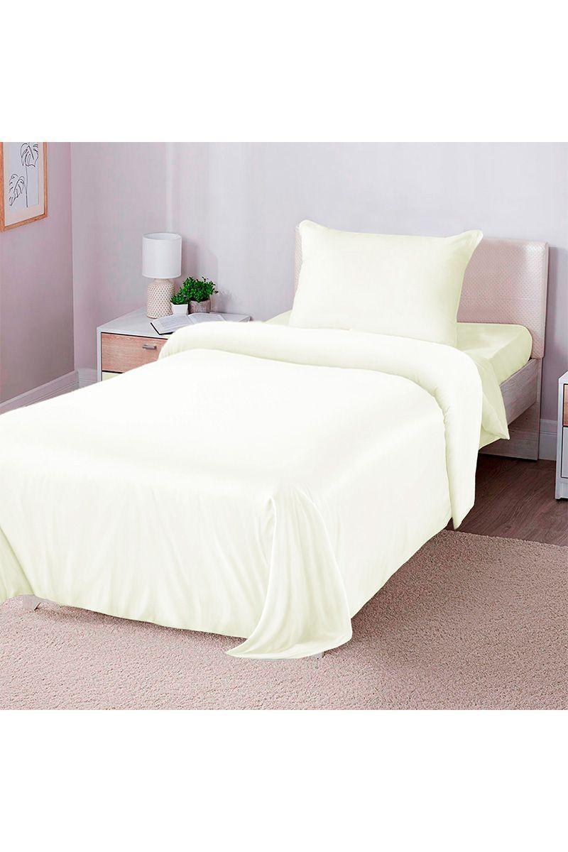 Juego de Sábanas Microfibra 1,5 Plaza Marfil-4
