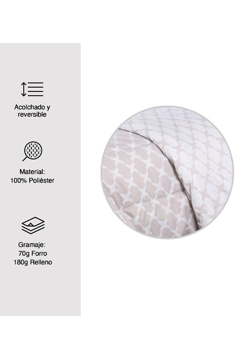 Plumón Estampado King Size 215x260 cm Gris-2