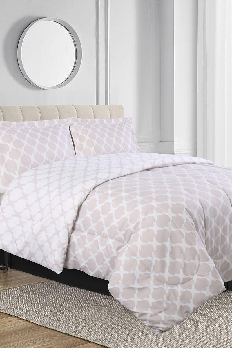 Plumón Estampado King Size 215x260 cm Gris-0