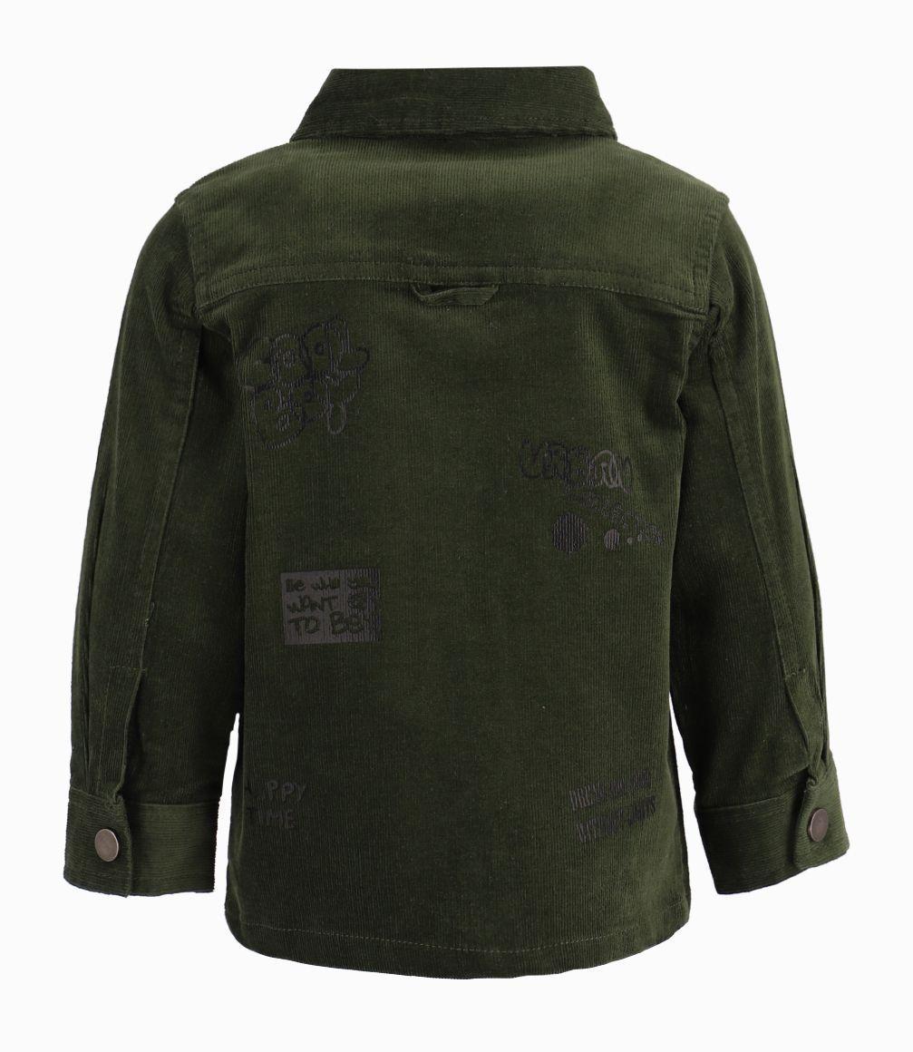 Camisa Bebé Niño De Cotelé Black And Blue Verde-2