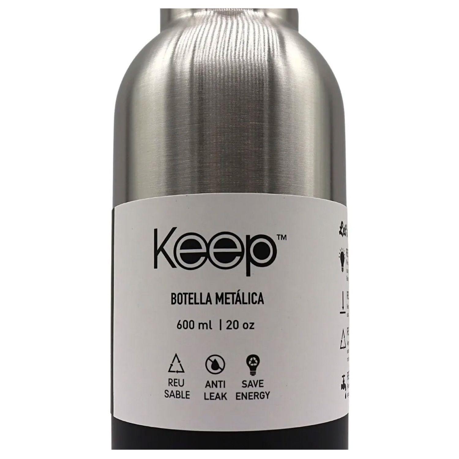 Botella Metálica Con Mango 600ml Amarillo / Celeste - Keep-3