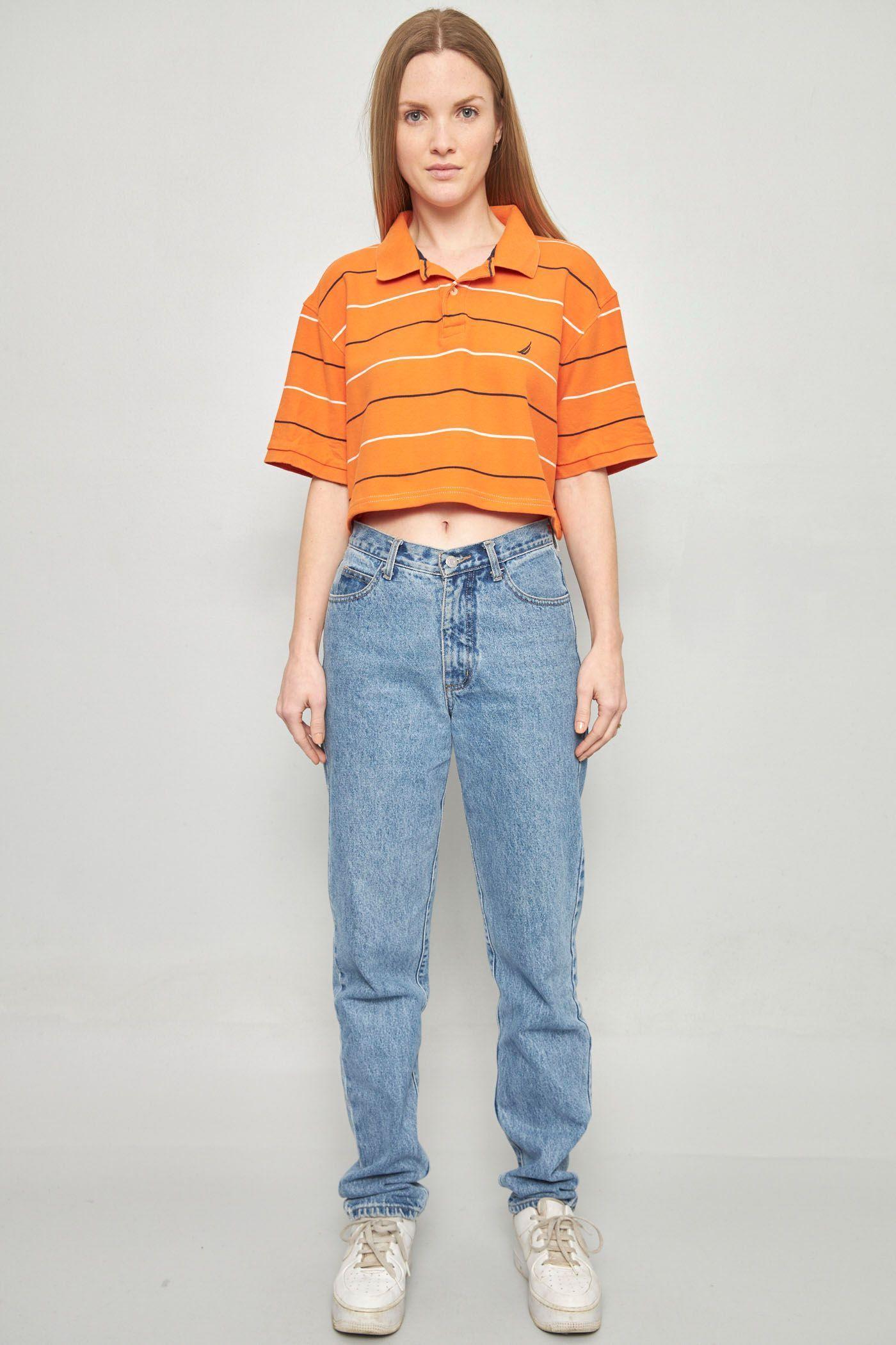 Polera casual reciclado naranja Lovemade talla XL  -3