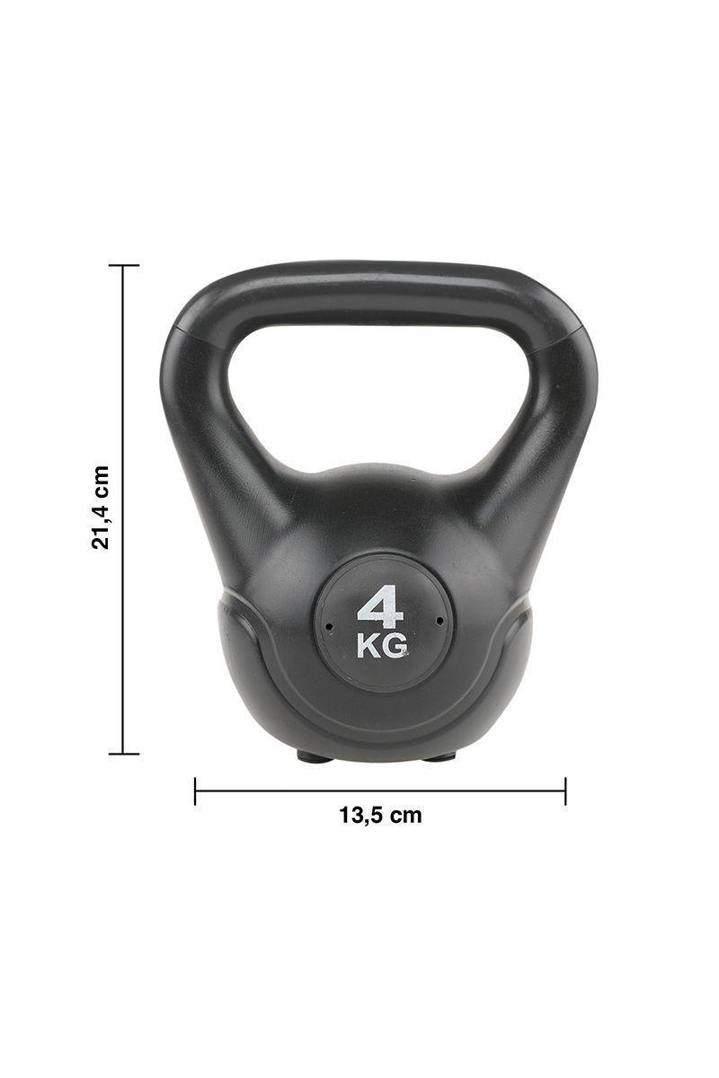 Kettlebell Pesa Rusa Cemento Color 4 Kg Negro-2
