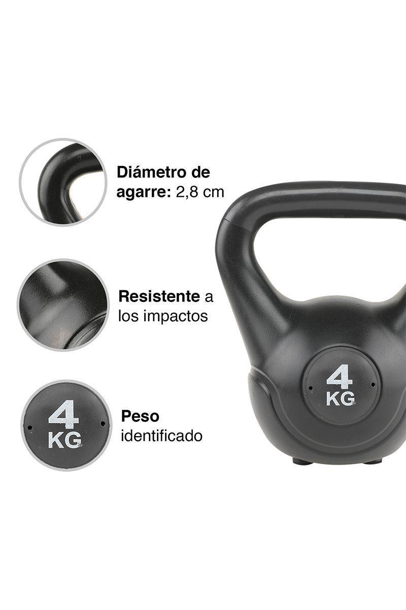 Kettlebell Pesa Rusa Cemento Color 4 Kg Negro-3