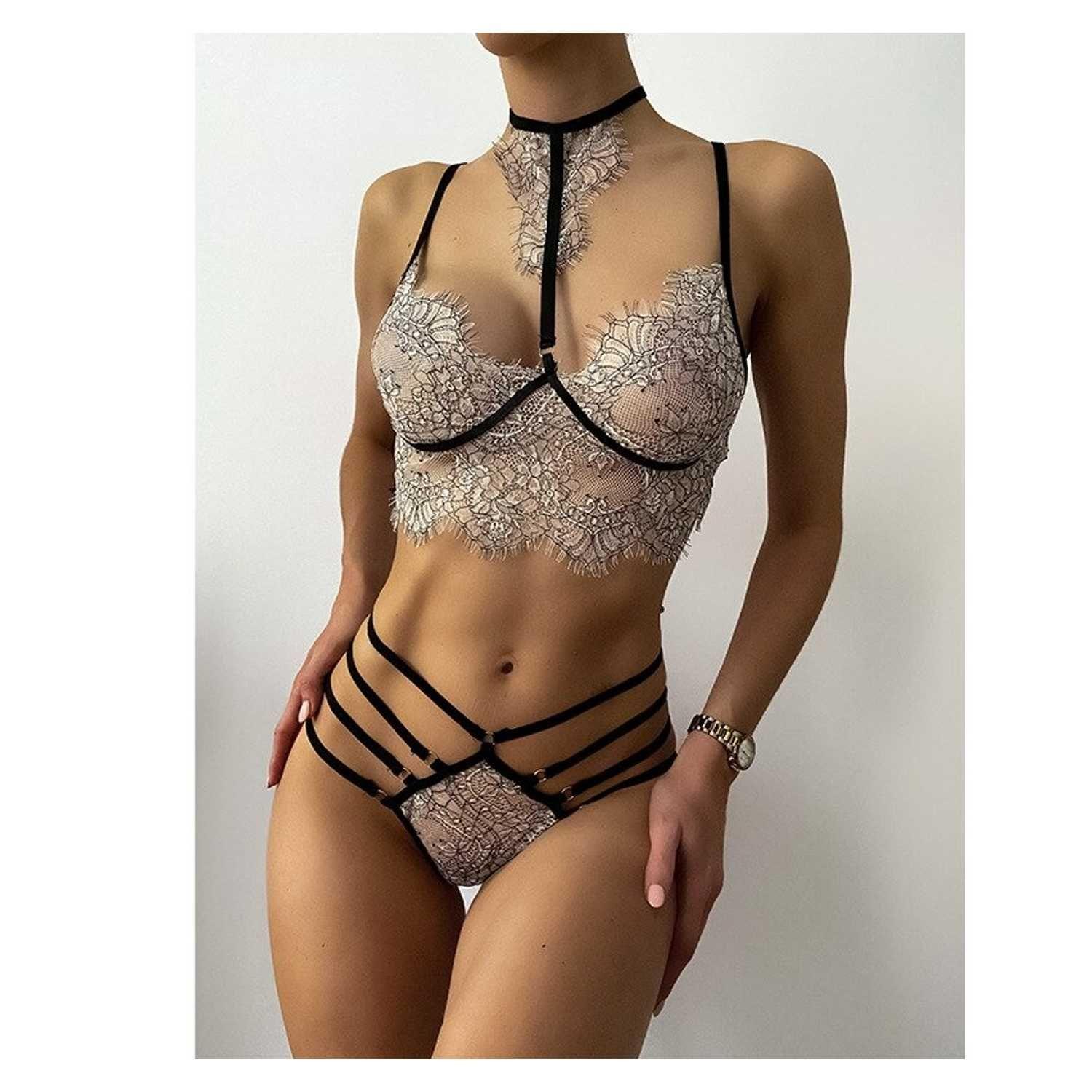 LENCERIA EROTICA COPENHAGEN COLOR BLANCO TALLA L-3